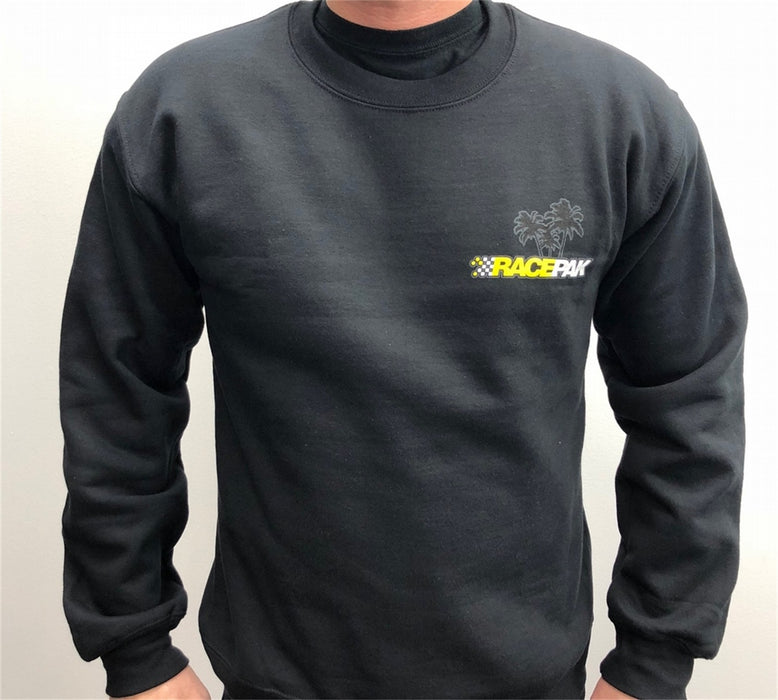 Racepak 880-PM-SSCP-3XL Racepak Sweatshirt; 3XL; Crew Neck; Orange County Palm Tree; Black; - Truck Part Superstore