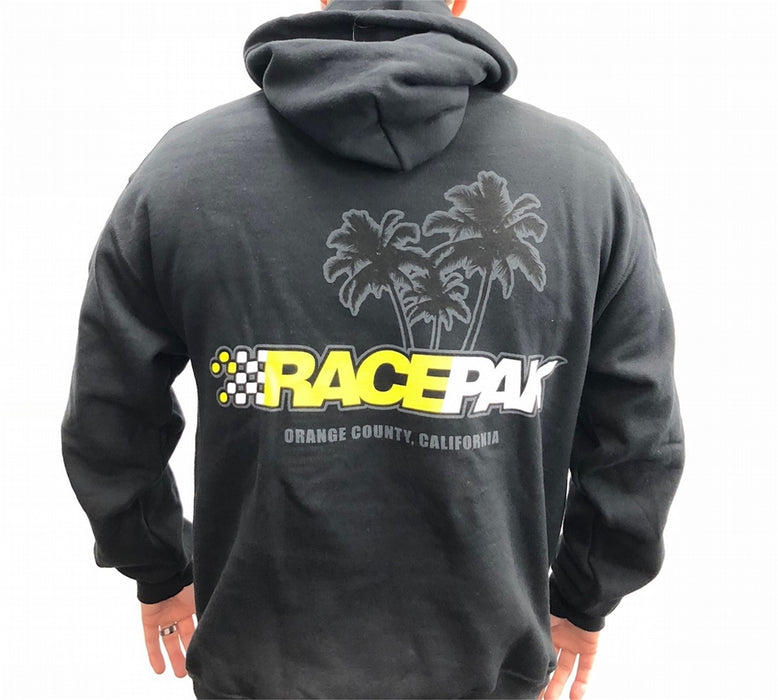 Racepak 880-PM-SSP-M Racepak Sweatshirt; Medium; Hoodie; Orange County Palm Tree; Black; - Truck Part Superstore