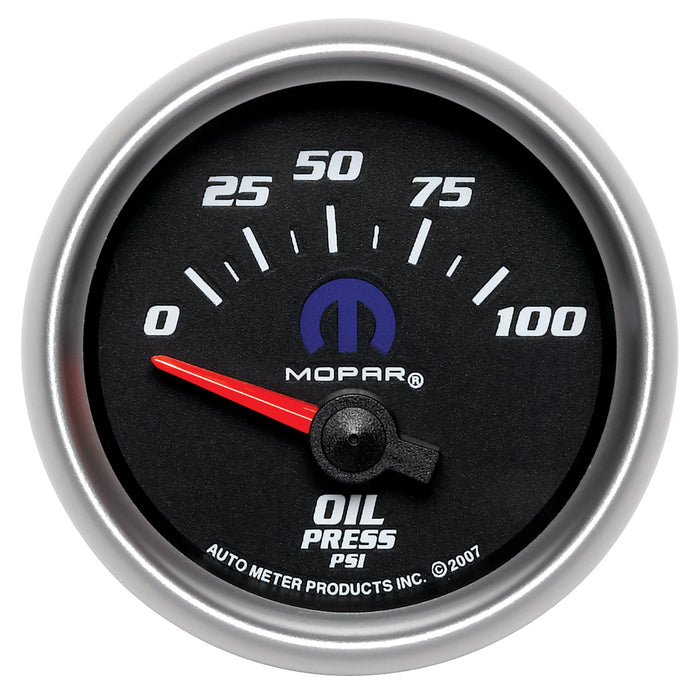 AutoMeter 880015 GAUGE; OIL PRESSURE; 2 1/16in.; 100PSI; ELECTRIC; BLACK; MOPAR - Truck Part Superstore