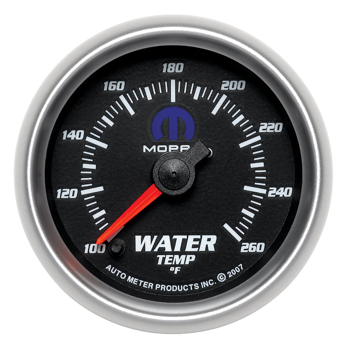 AutoMeter 880018 GAUGE; WATER TEMP; 2 1/16in.; 100-260deg.F; DIGITAL STEPPER MOTOR; BLACK; MOPAR - Truck Part Superstore