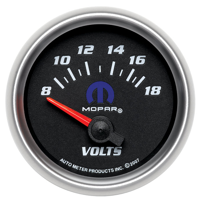 AutoMeter 880021 GAUGE; VOLTMETER; 2 1/16in.; 18V; ELECTRIC; BLACK; MOPAR - Truck Part Superstore