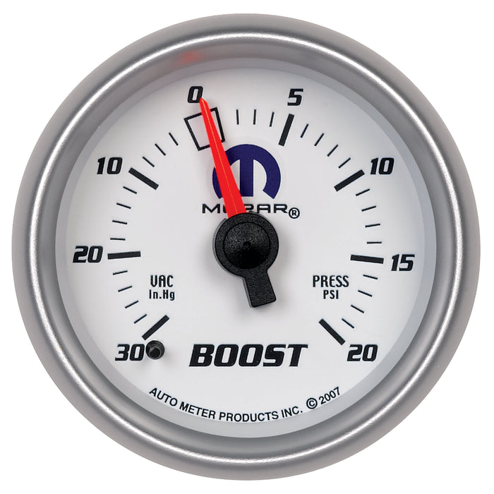 AutoMeter 880026 GAUGE; VAC/BOOST; 2 1/16in.; 30INHG-20PSI; MECHANICAL; WHITE; MOPAR - Truck Part Superstore