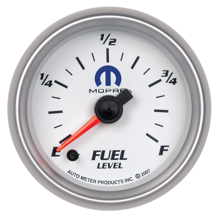 AutoMeter 880027 GAUGE; FUEL LEVEL; 2 1/16in.; 0-280O PROGRAMMABLE; WHITE; MOPAR - Truck Part Superstore