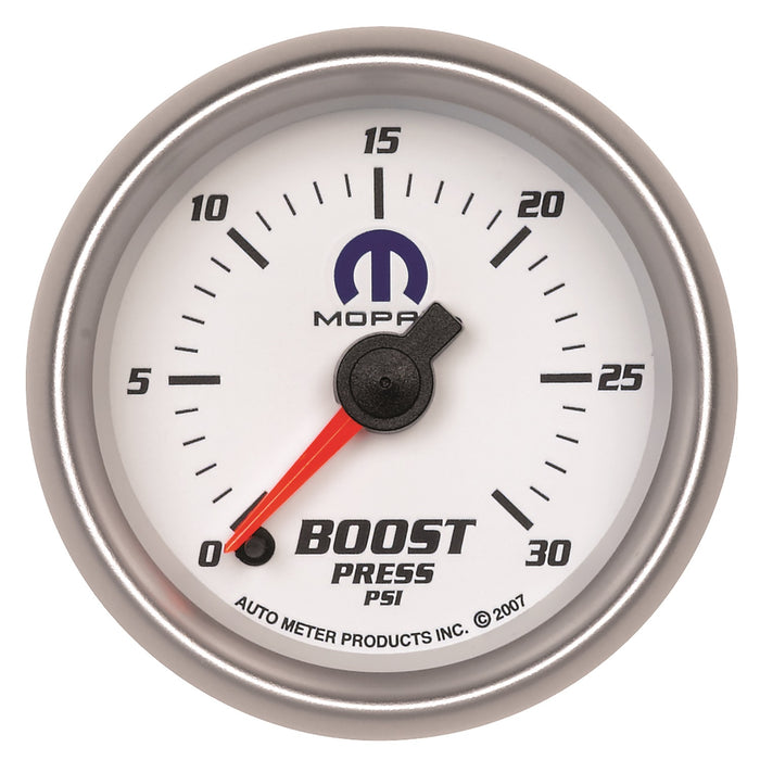 AutoMeter 880034 GAUGE; BOOST; 2 1/16in.; 30PSI; DIGITAL STEPPER MOTOR; WHITE; MOPAR - Truck Part Superstore