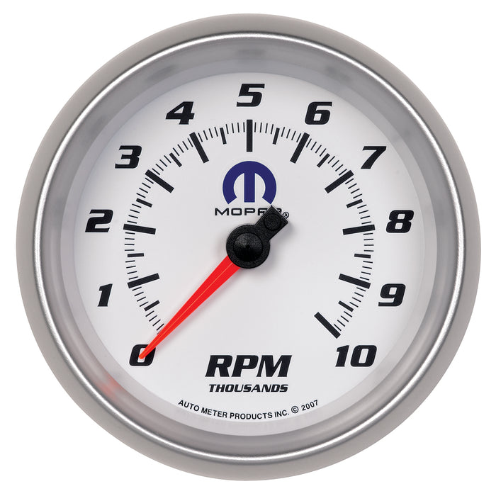 AutoMeter 880038 GAUGE; TACHOMETER; 3 3/8in.; 10K RPM; IN-DASH; WHITE; MOPAR - Truck Part Superstore