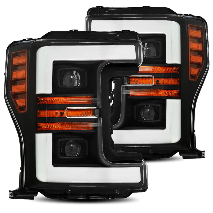 AlphaRex 880106 Projector Headlights Plank Style Design Matte Black - Truck Part Superstore
