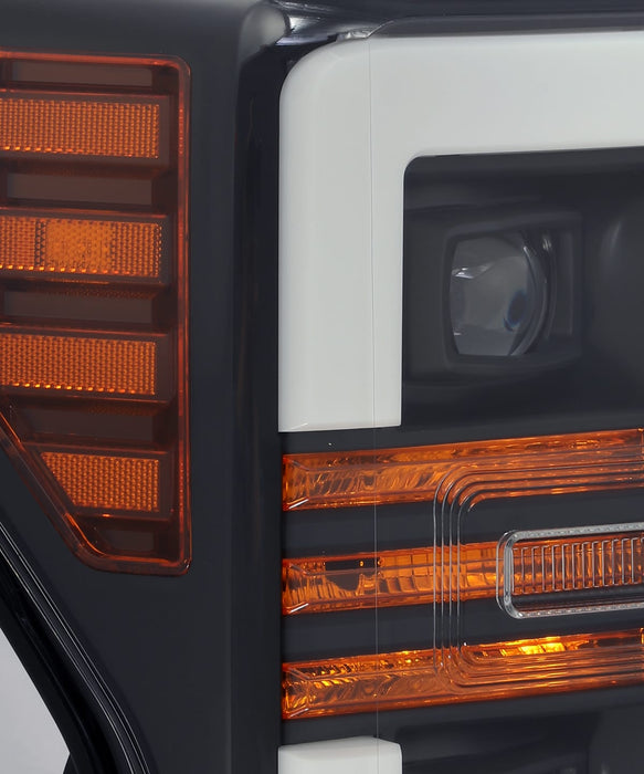 AlphaRex 880106 Projector Headlights Plank Style Design Matte Black - Truck Part Superstore