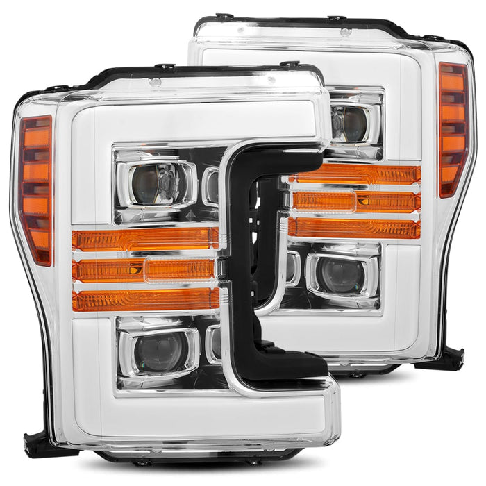 AlphaRex 880107 Projector Headlights Plank Style Design Chrome - Truck Part Superstore