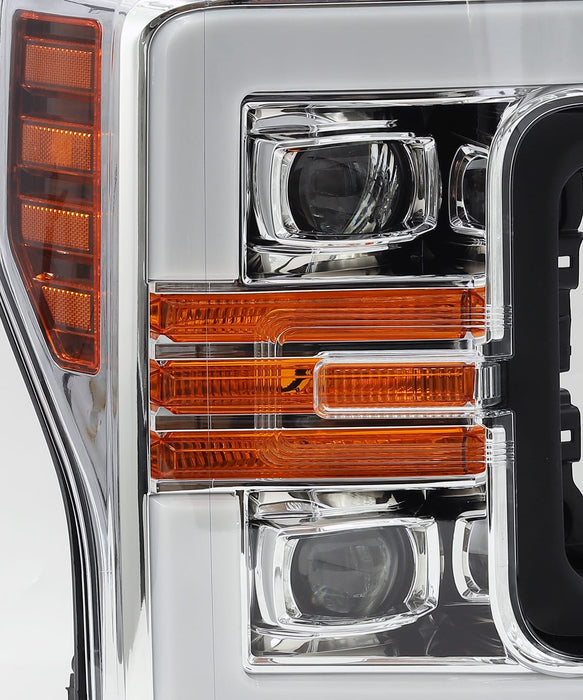 AlphaRex 880107 Projector Headlights Plank Style Design Chrome - Truck Part Superstore