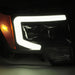 AlphaRex 880116 Projector Headlights Plank Style Design Gloss Black - Truck Part Superstore
