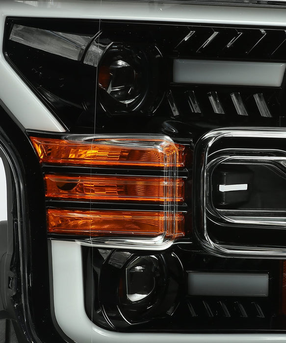AlphaRex 880158 Projector Headlights Plank Style Design Chrome - Truck Part Superstore