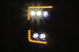 AlphaRex 880163 LED Projector Headlights Plank Style Design Midnight Black - Truck Part Superstore