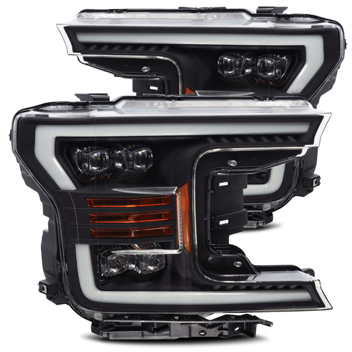 AlphaRex 880182 LED Projector Headlights Plank Style Design Matte Black - Truck Part Superstore