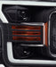 AlphaRex 880186 Projector Headlights Plank Style Design Matte Black - Truck Part Superstore