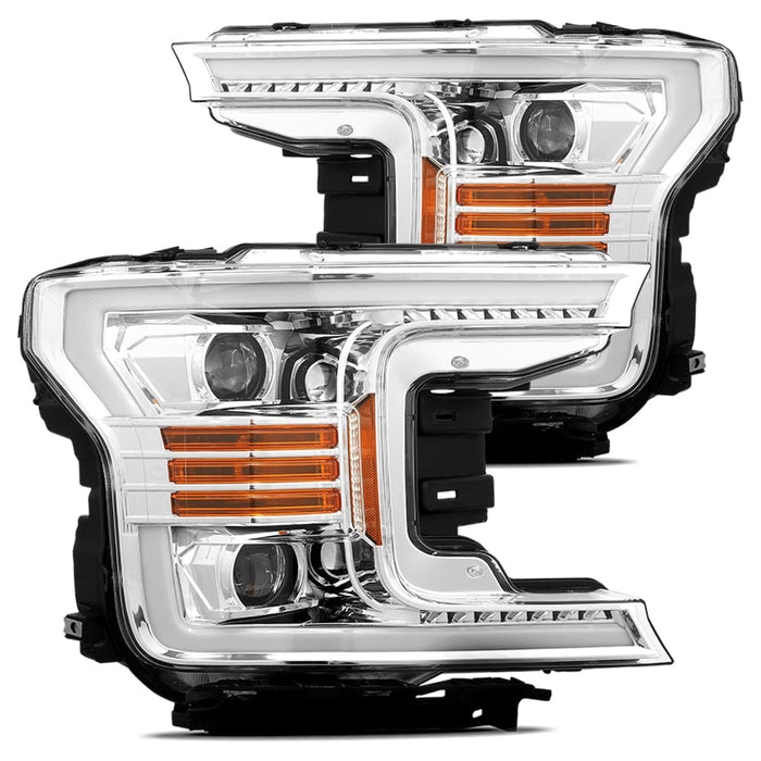 AlphaRex 880187 Projector Headlights Plank Style Design Chrome - Truck Part Superstore
