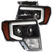AlphaRex 880199 Projector Headlights Plank Style Design Black - Truck Part Superstore