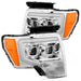 AlphaRex 880200 Projector Headlights Plank Style Design Chrome - Truck Part Superstore
