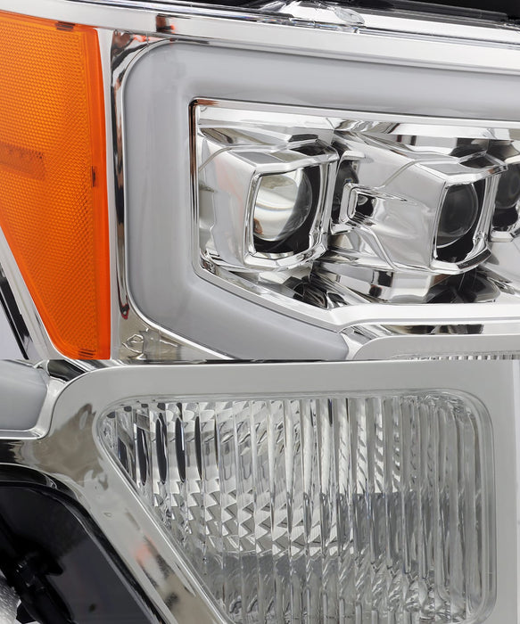 AlphaRex 880200 Projector Headlights Plank Style Design Chrome - Truck Part Superstore