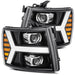 AlphaRex 880206 Projector Headlights Plank Style Design Gloss Black - Truck Part Superstore