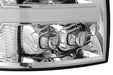 AlphaRex 880207 LED Projector Headlights Plank Style Design Chrome - Truck Part Superstore