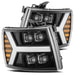 AlphaRex 880208 LED Projector Headlights Plank Style Design Gloss Black - Truck Part Superstore