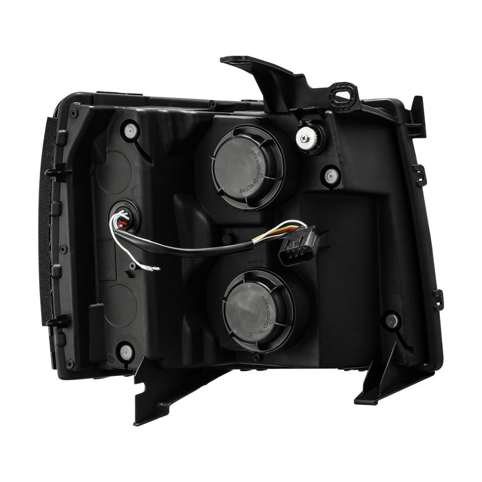 AlphaRex 880209 LED Projector Headlights Plank Style Design Black - Truck Part Superstore