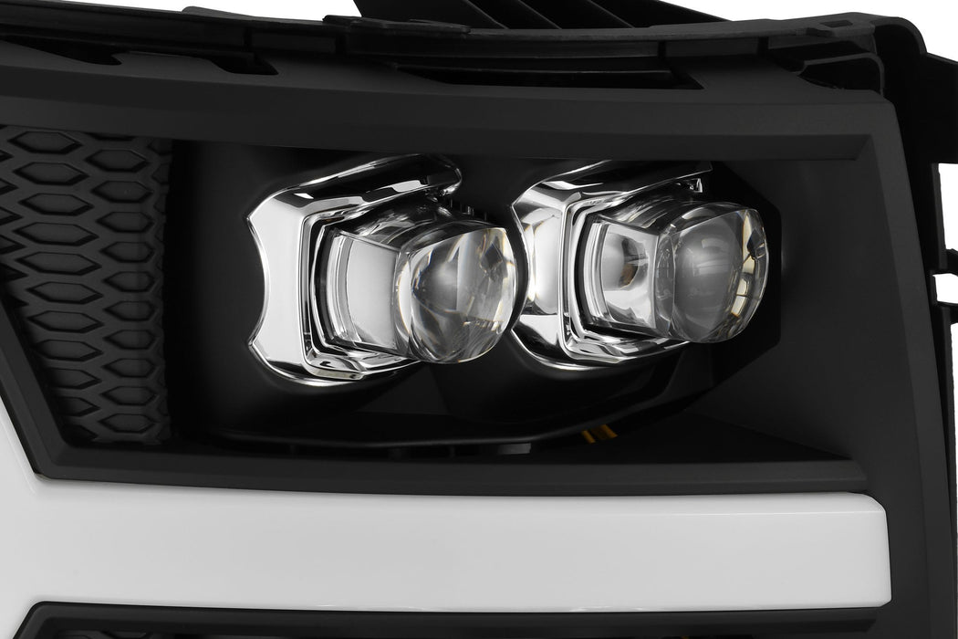 AlphaRex 880209 LED Projector Headlights Plank Style Design Black - Truck Part Superstore