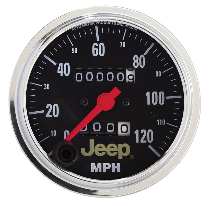 AutoMeter 880245 GAUGE; SPEEDOMETER; 3 3/8in.; 120MPH; MECHANICAL; JEEP - Truck Part Superstore