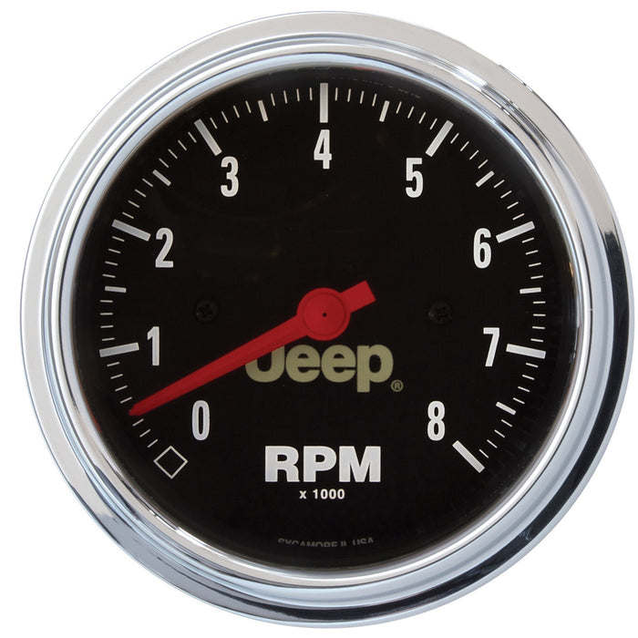 AutoMeter 880246 GAUGE; TACHOMETER; 3 3/8in.; 8K RPM; IN-DASH; JEEP - Truck Part Superstore