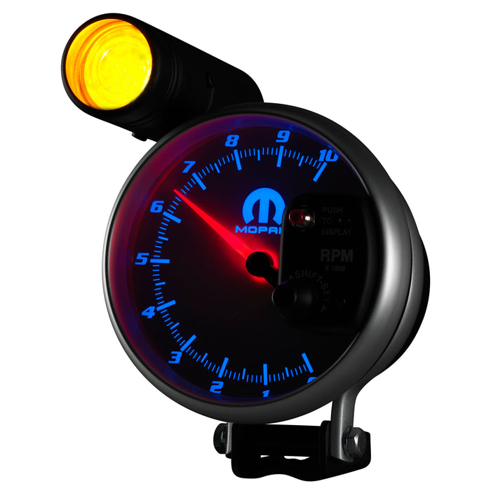 AutoMeter 880248 GAUGE; TACHOMETER; 5in.; 10K RPM; PEDESTAL W/EXT. SHIFT-LITE; WHITE; MOPAR - Truck Part Superstore