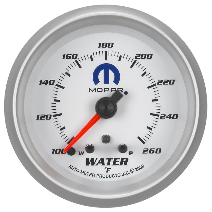 AutoMeter 880250 GAUGE; WATER TEMP; 2 5/8in.; 260deg.F; STEPPER MOTOR W/PEAK/WARN; WHITE; MOPAR - Truck Part Superstore