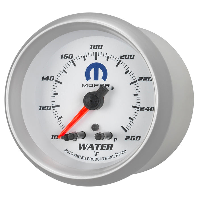 AutoMeter 880250 GAUGE; WATER TEMP; 2 5/8in.; 260deg.F; STEPPER MOTOR W/PEAK/WARN; WHITE; MOPAR - Truck Part Superstore