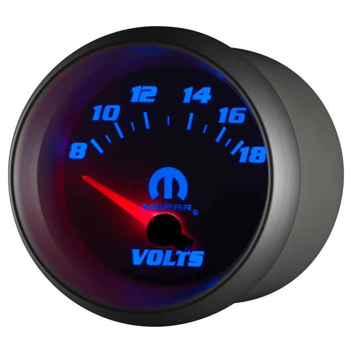 AutoMeter 880252 GAUGE; VOLTMETER; 2 5/8in.; 18V; ELECTRIC; WHITE; MOPAR - Truck Part Superstore