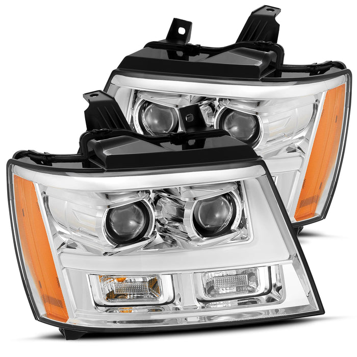 AlphaRex 880283 Projector Headlights Plank Style Design Chrome - Truck Part Superstore