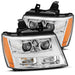 AlphaRex 880283 Projector Headlights Plank Style Design Chrome - Truck Part Superstore