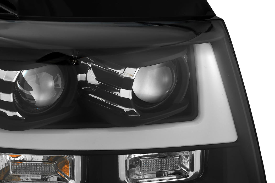 AlphaRex 880285 Projector Headlights Plank Style Design Matte Black - Truck Part Superstore