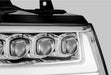 AlphaRex 880286 LED Projector Headlights Plank Style Design Chrome - Truck Part Superstore