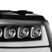 AlphaRex 880287 LED Projector Headlights Plank Style Design Gloss Black - Truck Part Superstore