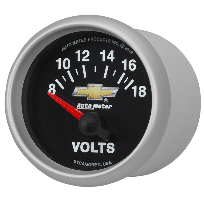 AutoMeter 880444 GAUGE; VOLTMETER; 2 1/16in.; 18V; ELECTRIC; CHEVY GOLD BOWTIE - Truck Part Superstore