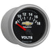 AutoMeter 880444 GAUGE; VOLTMETER; 2 1/16in.; 18V; ELECTRIC; CHEVY GOLD BOWTIE - Truck Part Superstore