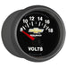 AutoMeter 880444 GAUGE; VOLTMETER; 2 1/16in.; 18V; ELECTRIC; CHEVY GOLD BOWTIE - Truck Part Superstore
