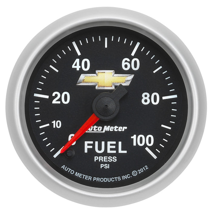 AutoMeter 880449 GAUGE; FUEL PRESS; 2 1/16in.; 100PSI; DIGITAL STEPPER MOTOR; CHEVY GOLD BOWTIE - Truck Part Superstore