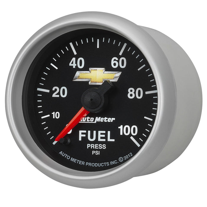 AutoMeter 880449 GAUGE; FUEL PRESS; 2 1/16in.; 100PSI; DIGITAL STEPPER MOTOR; CHEVY GOLD BOWTIE - Truck Part Superstore