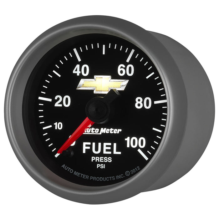 AutoMeter 880449 GAUGE; FUEL PRESS; 2 1/16in.; 100PSI; DIGITAL STEPPER MOTOR; CHEVY GOLD BOWTIE - Truck Part Superstore