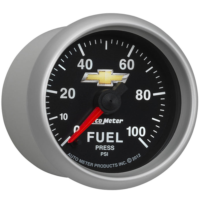 AutoMeter 880449 GAUGE; FUEL PRESS; 2 1/16in.; 100PSI; DIGITAL STEPPER MOTOR; CHEVY GOLD BOWTIE - Truck Part Superstore