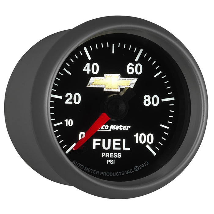 AutoMeter 880449 GAUGE; FUEL PRESS; 2 1/16in.; 100PSI; DIGITAL STEPPER MOTOR; CHEVY GOLD BOWTIE - Truck Part Superstore