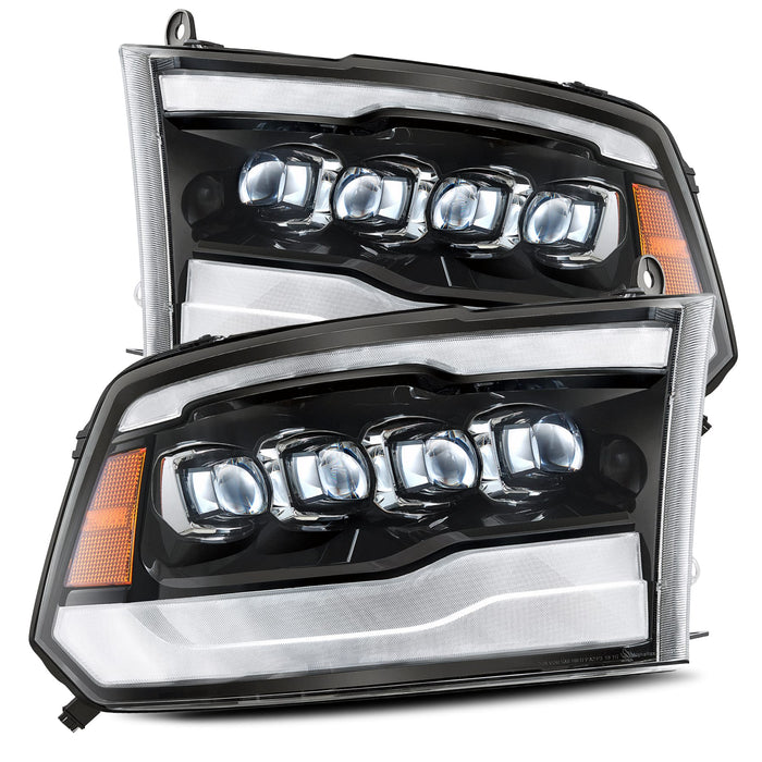 AlphaRex 880590 LED Projector Headlights Plank Style Design Gloss Black - Truck Part Superstore