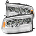 AlphaRex 880591 LED Projector Headlights Plank Style Design Chrome - Truck Part Superstore
