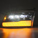 AlphaRex 880591 LED Projector Headlights Plank Style Design Chrome - Truck Part Superstore
