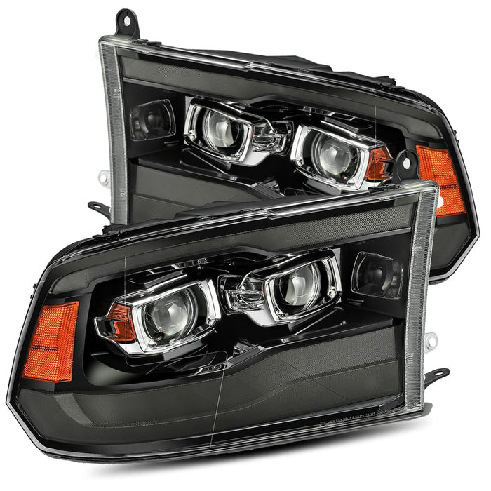 AlphaRex 880593 Projector Headlights Plank Style Design Black - Truck Part Superstore